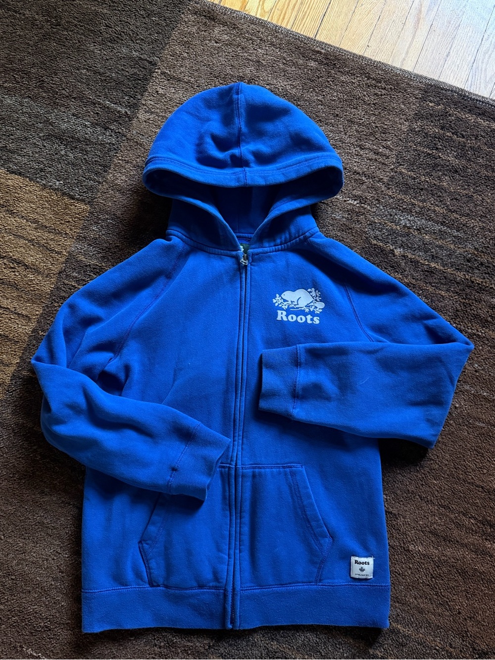 Roots Kids Royal Purple Blue Full-Zip Hoodie Size XXL teen